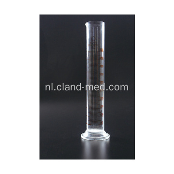 Cilinder meten met uitloop en schaalverdelingen met glazen ronde basis